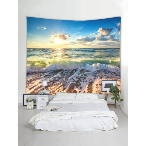 Tapestry Wall Hanging Ocean Sea Wave Beach Series Tapestry Sunrise Sunset Tapestry for Bedroom Home Dorm Decor