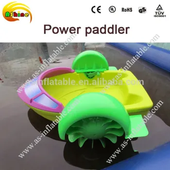 Funny floating on pool water wheeler pedal boat