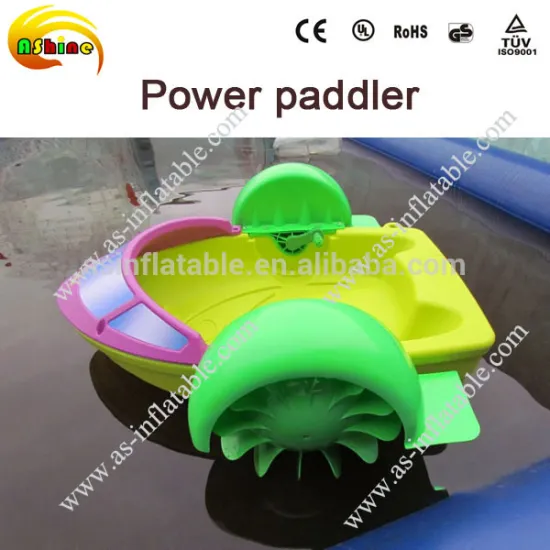 Funny floating on pool water wheeler pedal boat
