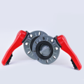 Tuas CPVC Butterfly Valve Plastik Beroperasi
