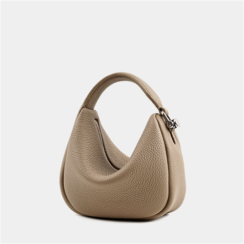 Khaki Classic Cowhide Shoulder Bag