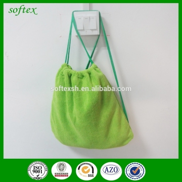 microfiber beach towel backpack,folding beach towel bag with custom logo