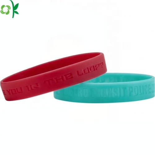 Bracelet en caoutchouc en silicone de logo personnalisé pour mariage