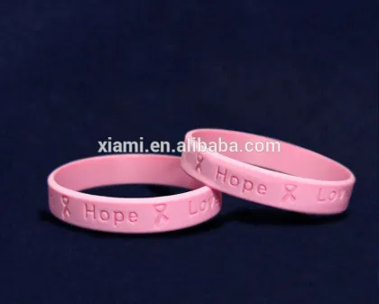 2016 hope faith love ribbons silicone bracelet