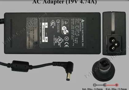 New Original  Laptop Ac Adapter Delta Electronics 19v 4.74a 90w - Adp-90sb Bb