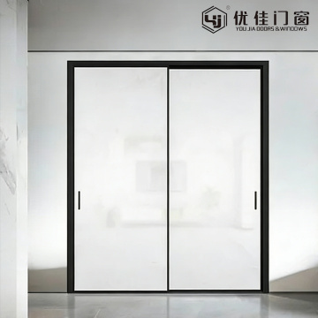 二重パネルすりガラス引き戸