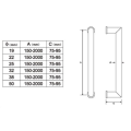 Prises de traction à angle droit carré en acier inoxydable