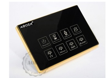 hotel room bedside control swtich , display touch screen smert wall switch