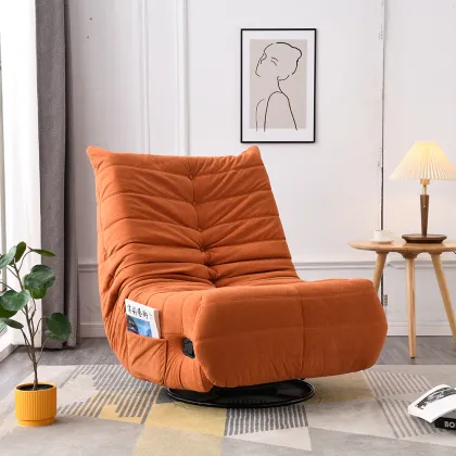Modern Style Fabric Sofa Lazy Wrinkle Tatami Lazy Boy Sofa