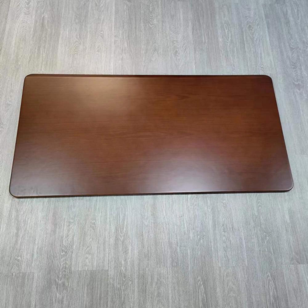 Altura ajustable Base de hierro Mesa de madera maciza