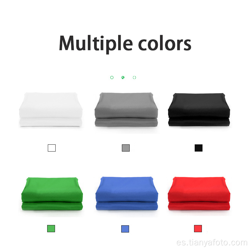 Tela de fondo verde / rojo / azul / negro / blanco / gris de 2.8x4m