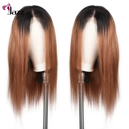 Top Quality 180% density natural transparent 13*4 13*6 lace 100% brazilian human hair 1b/30 color bone straight wigs