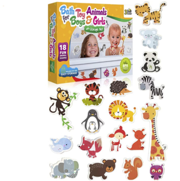 Animal Bath Toys: Fun Foam Animals with Storage Bag for Boys and Girls
