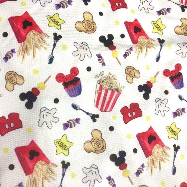 Mickey Mouse Cartoon Bullet Liverpool Head Bows Fabric