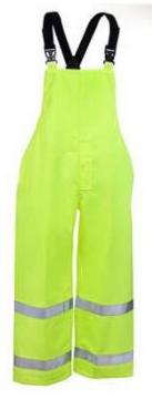 Men's High-Visibility Lime Green Waterproof Overalls