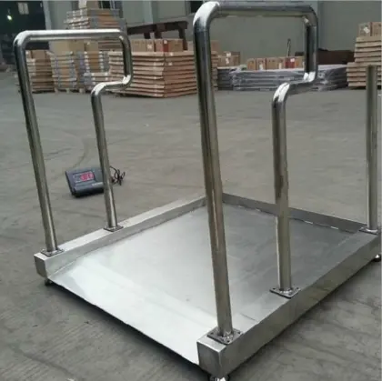 Portable medical wheelchair weighing scale