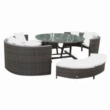 Outdoor rattan furniture/sofa with powder coating