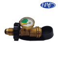 Gas Quick Connect Valve with Pressure Gauge