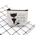 Cat style PU make up coin purse