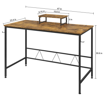 Home Office Computer Desk com suporte de monitor