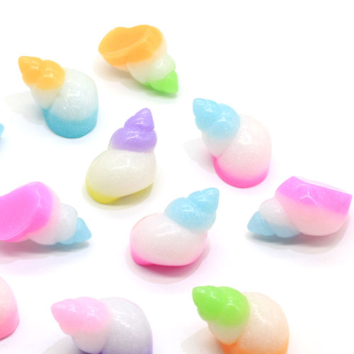 Lovely Sea Snail Resin Cabochon Flatback Bead For DIY Toy Decor Bead Charms Υπνοδωμάτιο Στολίδια Bead Slime
