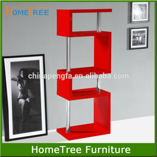 Simple Economical living room furniture Red wood book shelf