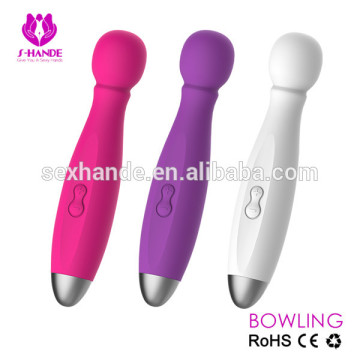 Rechargeable silicone magic wand, waterproof magic wand massager, female wand massager