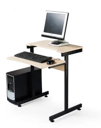 simple computer desk metal leg table stable house study Desk