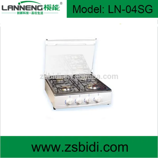 Popular 4 Burner Gas Cooker with Brass Burner Wind Cover
