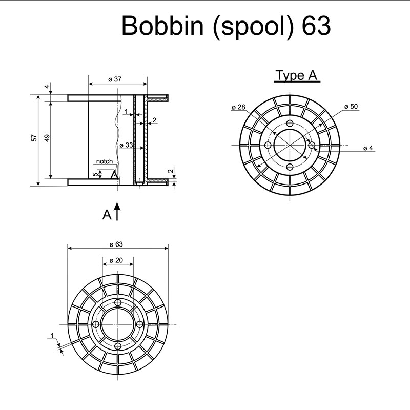 Bobbin 63mm