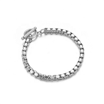 Iywu Aceon Velle Stainless Steel Square Link Chain Bracelet