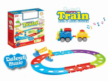 B/O railway train toys,electric big cartoon railway with music