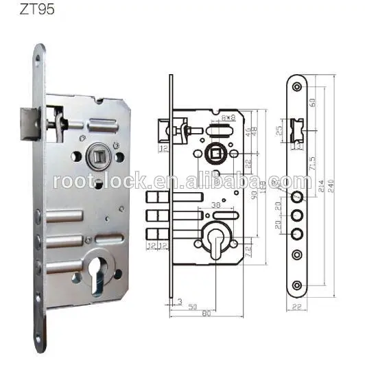 Hot Sale Security door lock sliding mortise lock in poland market