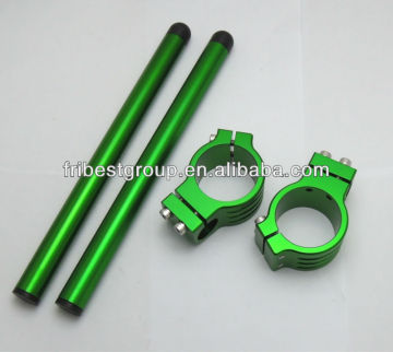 คลิปข้อเสนอพิเศษบนมือจับสำหรับ Ducati 848 1098 1198 แถบมือจับมอเตอร์ไซค์สีเขียว