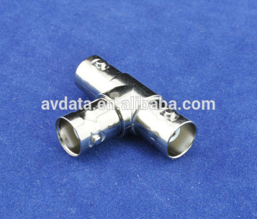 BNC Adapter, male to male, T type and Nickel Plated