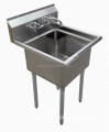 Professional Commercial Stainless Steel Sink with Left and Right Drainboards and Adjustable Feet