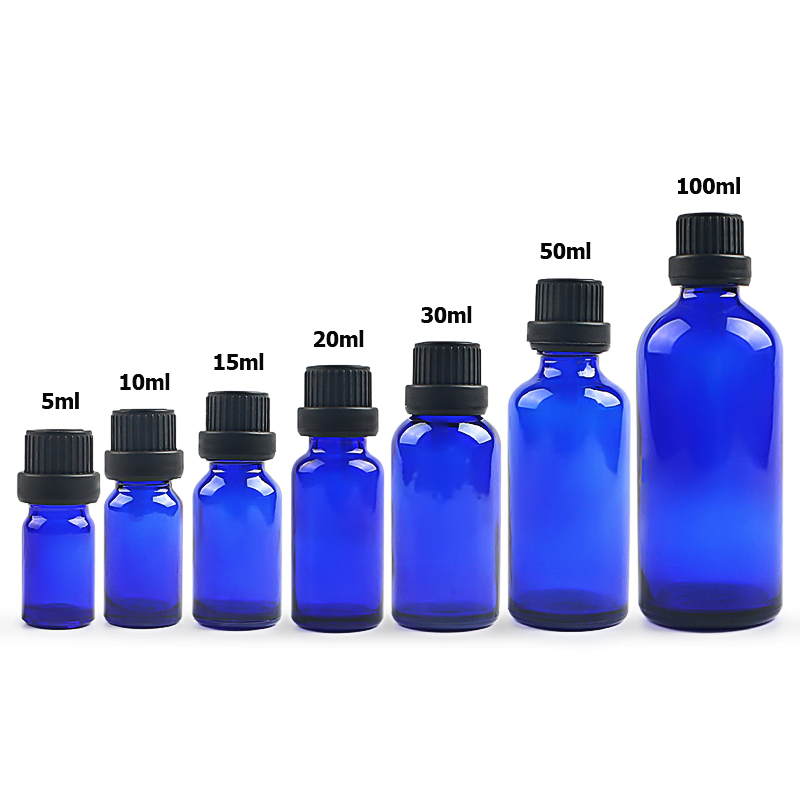 Blue 20ml Glass Essential Oil Bottle