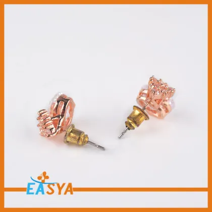New Rose Gold AAA Zircon Stone Stud Earrings