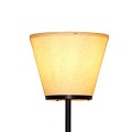 White fabric lampshade lamp facing the sky
