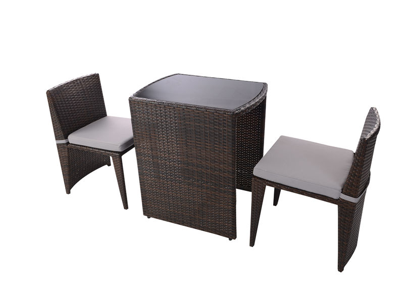 3pc rattan kaffee sapce- sparende möbel set