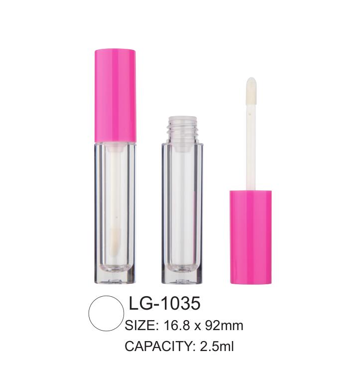 Vùng tròn nhựa trống Lipgloss rỗng chứa thùng chứa chai