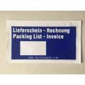 Mehrsprachige gedruckt Verpackung Liste Umschlag