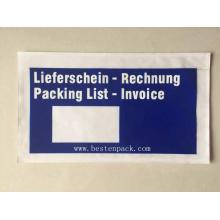 Envelope de lista de embalagem impressa multilingue