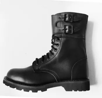 100% Genuine Leather Tactical Military Army Boots