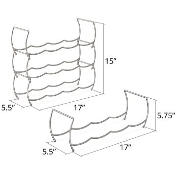 Rack de rangement d&#39;organisateur à vin empilable à 3 niveaux