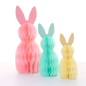 Phục sinh thỏ Bunny Paper Baubles - Đồ trang trí tiệc giấy tổ ong