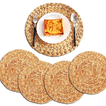 Round Handwoven Water Hyacinth Placemats