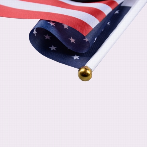 Custom 100% Polyester USA Hand Flag