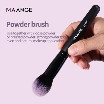 Wholesale Wooden Handle Powder Brush - Black Single Blush Brush