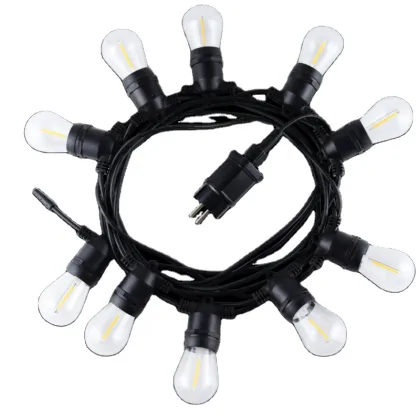 Outdoor Solar LED String Lights Beams S14 Bulb Weatherproof